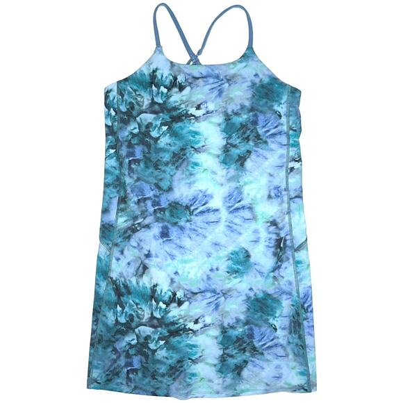 Athleta Girl Doing The Most Solarize Cottage Blue Dress Size XL 14 - Picture 4 of 16